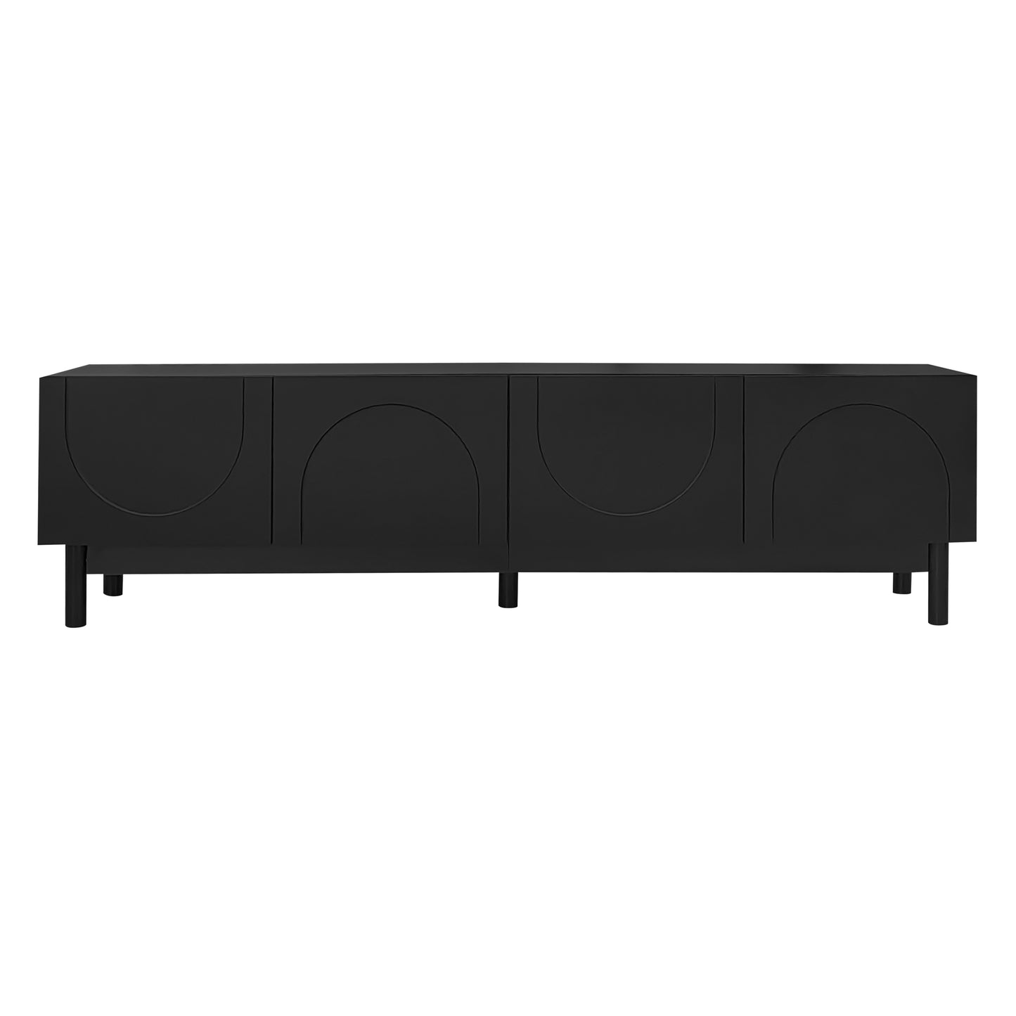 Varsity Modern Arc TV Stand, 66.5", Matte Black