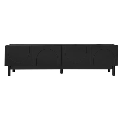 Varsity Modern Arc TV Stand, 66.5", Matte Black