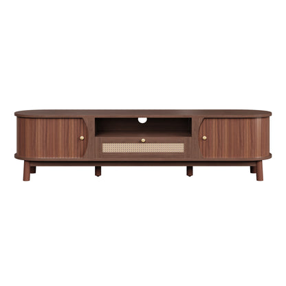 Linden TV Stand, 65", Dark Wood