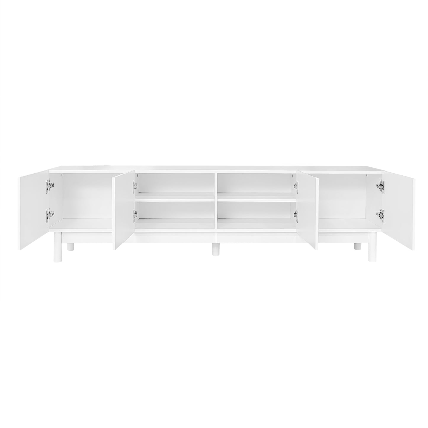 Varsity Modern Arc TV Stand, 66.5", White