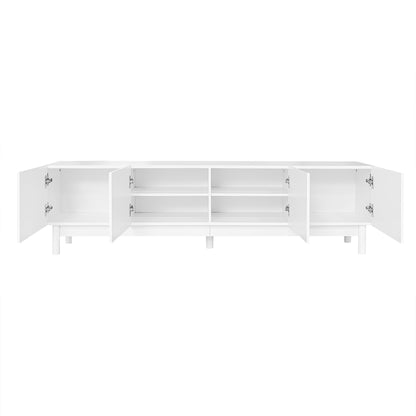 Varsity Modern Arc TV Stand, 66.5", White