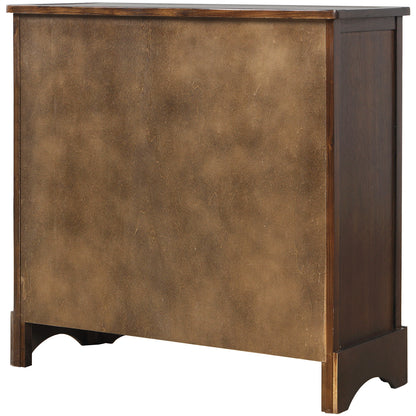 Nori 2 drawers cabinet with 4 baskets, 28", Espresso