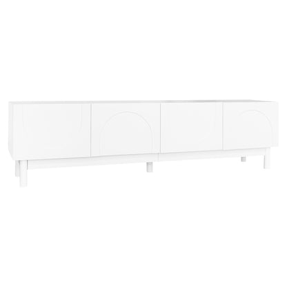 Varsity Modern Arc TV Stand, 66.5", White