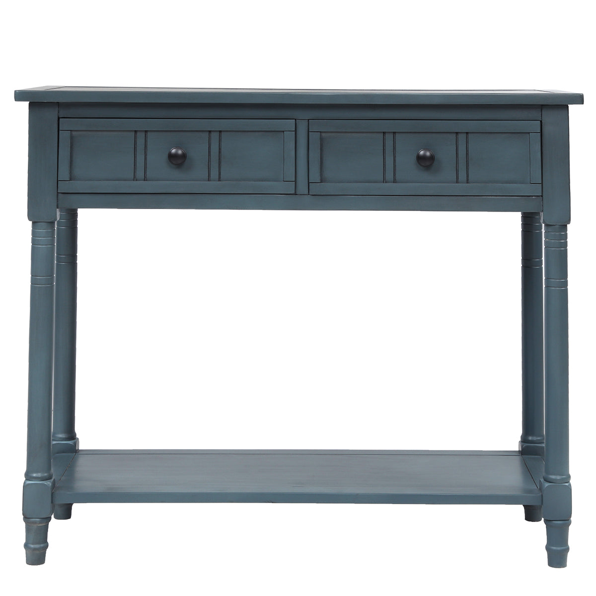 Langford Traditional Console Table, Blue