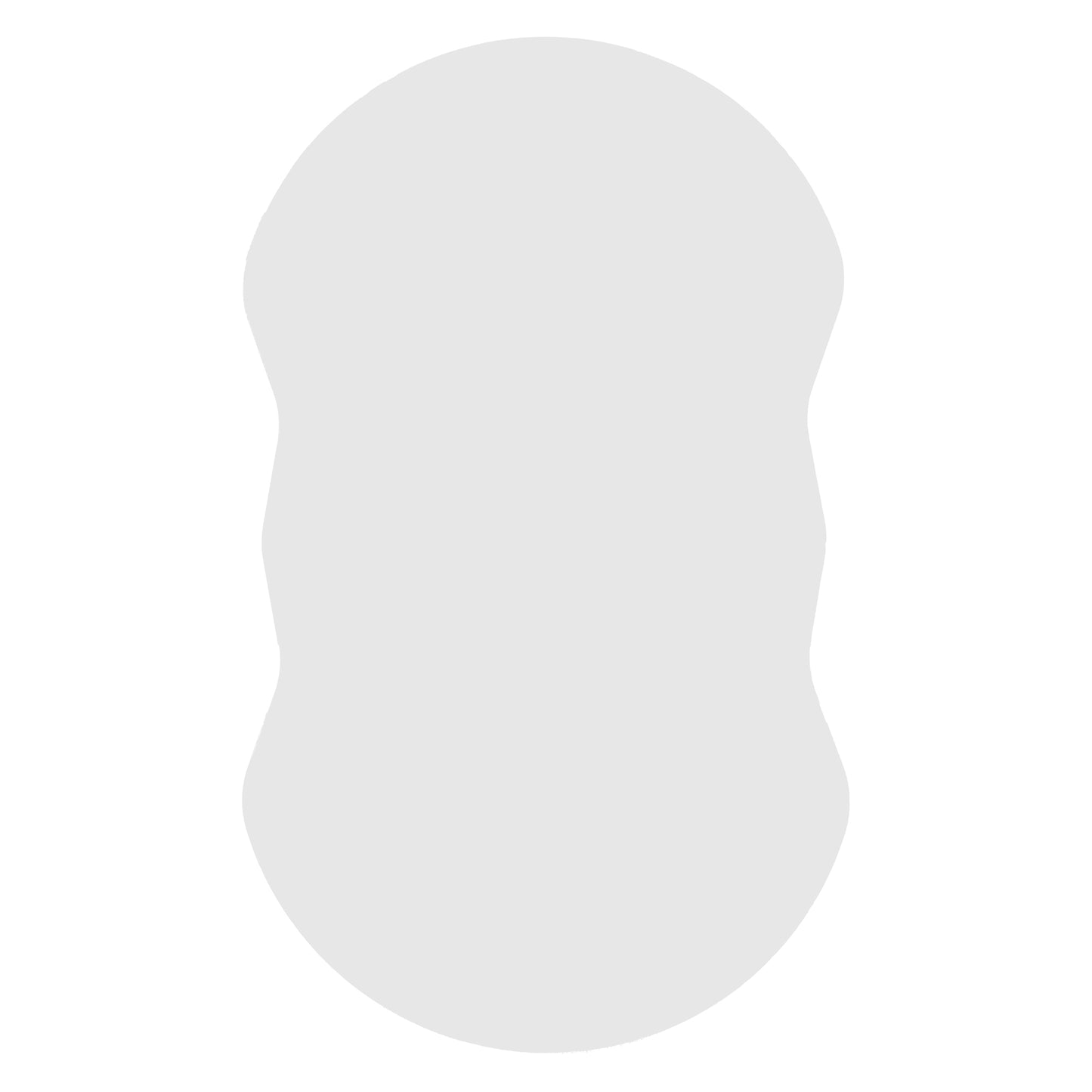 Aura Modern Coffee Table, Organic Curved Silhouette with Storage, White