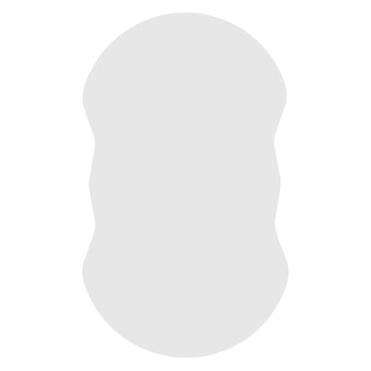 Aura Modern Coffee Table, Organic Curved Silhouette with Storage, White