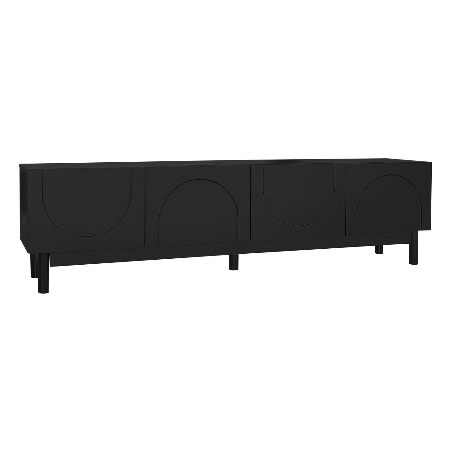 Varsity Modern Arc TV Stand, 66.5", Matte Black