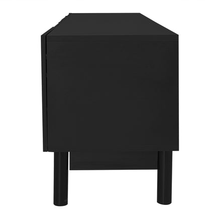 Varsity Modern Arc TV Stand, 66.5", Matte Black